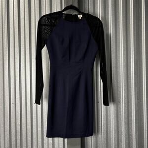 Wilfred Women's Size 4 Navy & Black Bodycon Knee Length Party Dress